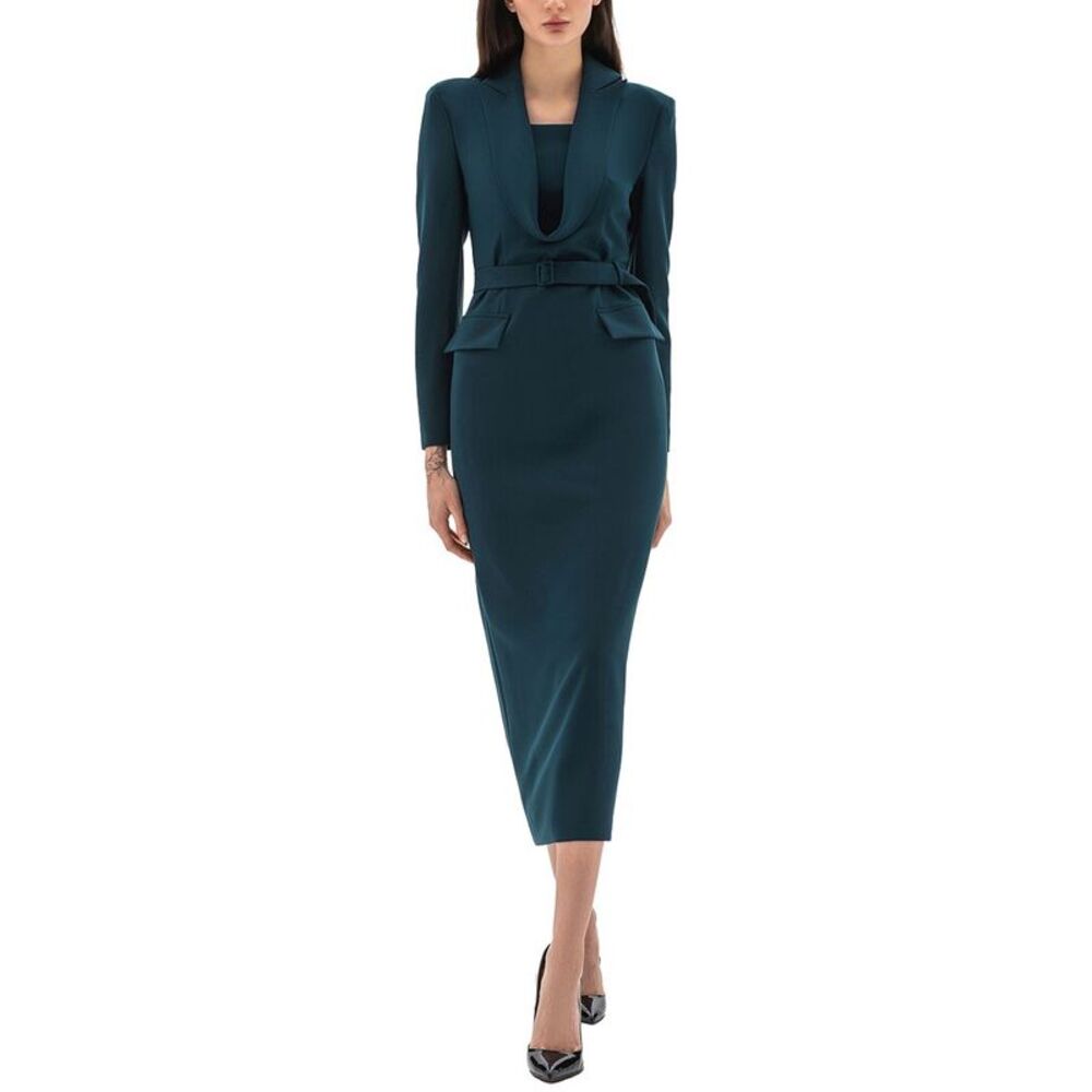 Bgl Womens  Midi Dress, Green